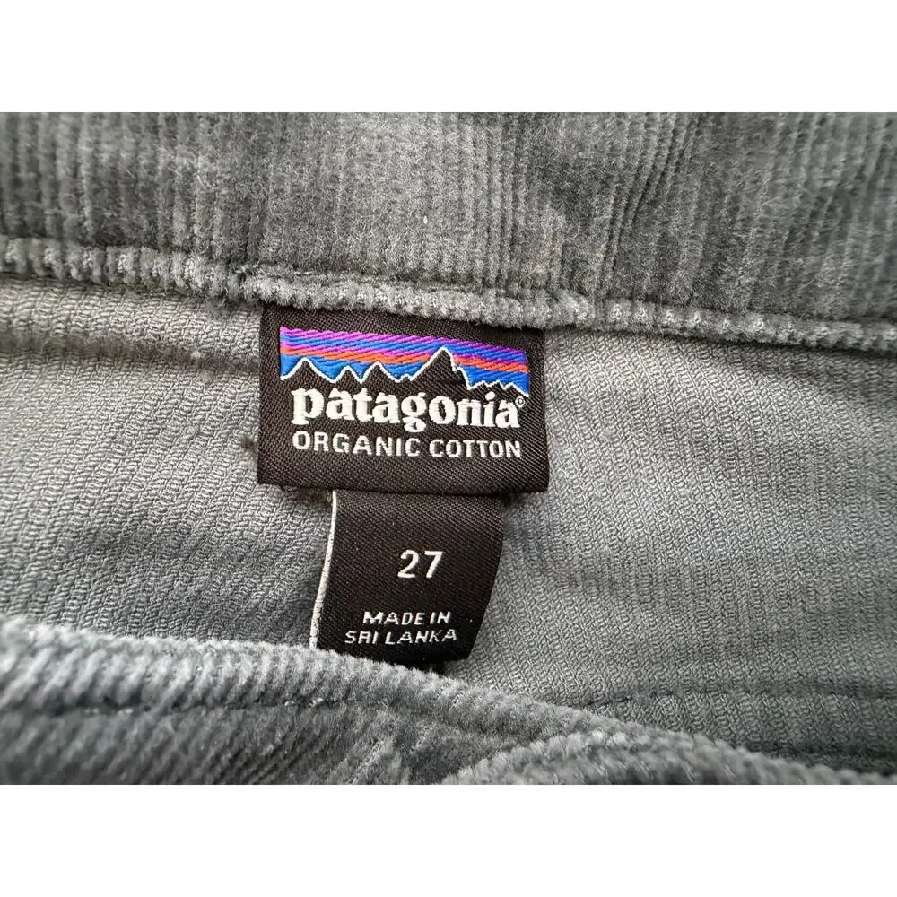 Patagonia Womens Fitted Corduroy Pants Organic Cotton Gray Blue Size 27 - Picture 5 of 9